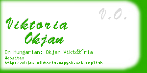 viktoria okjan business card